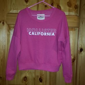 Hollister womens size M Loose Hot Pink Crop Top